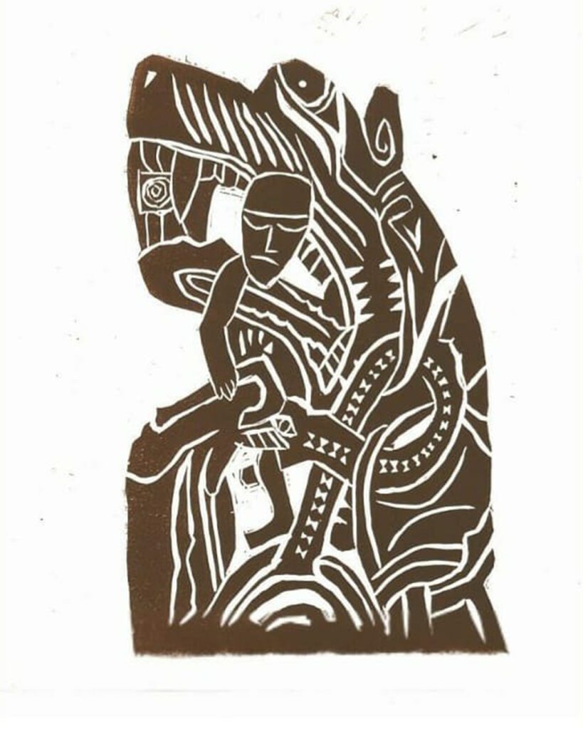 Man Conquering Dragon T-Shirt